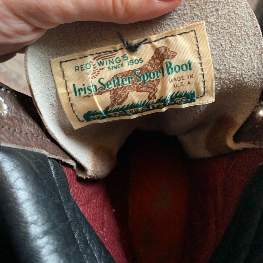 Red Wing Irish Setter Vintage Leather Boots Mens 12B Brown Shoes Footwear Rare - Picture 4 of 7